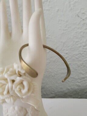 Minimalist Vintage Solid Brass Bracelet 6 1/4"